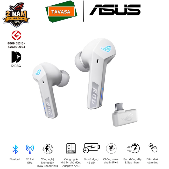 ROG-CETRA-TWS-SPEEDNOVA-WHITE-02 Tai nghe gaming không dây ASUS ROG Cetra True Wireless SpeedNova