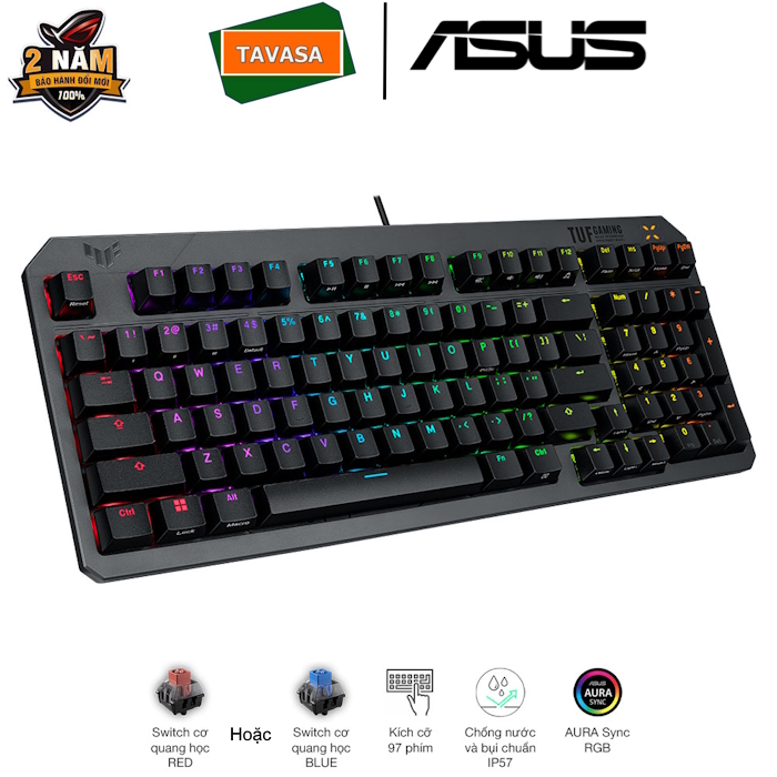 TUF-GAMING-K3-GEN-II-RD-BL-05 Bàn phím gaming có dây ASUS TUF Gaming K3 Gen II