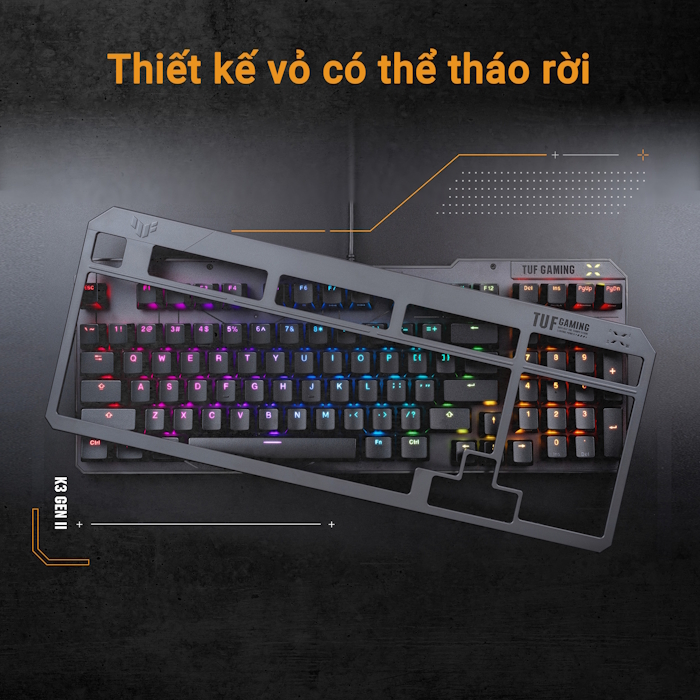 Bàn phím gaming có dây ASUS TUF Gaming K3 Gen II