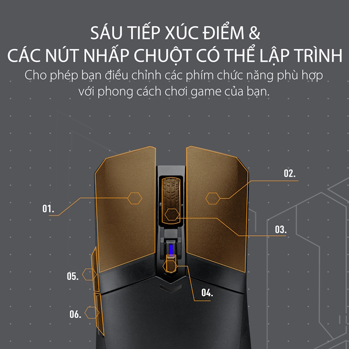 Chuột gaming không dây ASUS TUF Gaming M4 Wireless