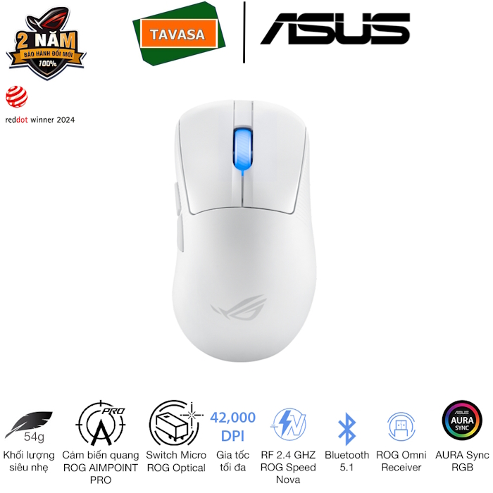 Chuột gaming không dây ASUS ROG Keris II Ace