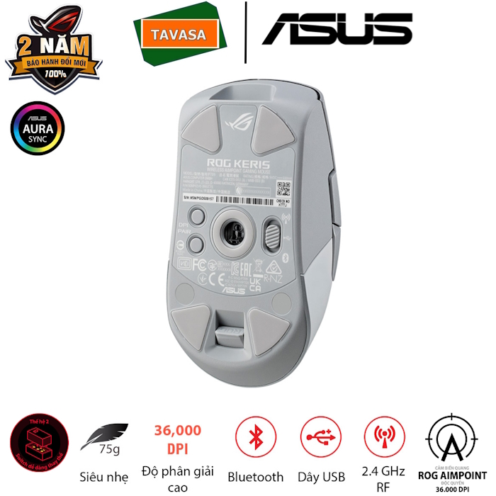 ROG-KERIS-WIRELESS-AIMPOINT-white-06 Chuột gaming không dây ASUS ROG Keris Wireless AimPoint