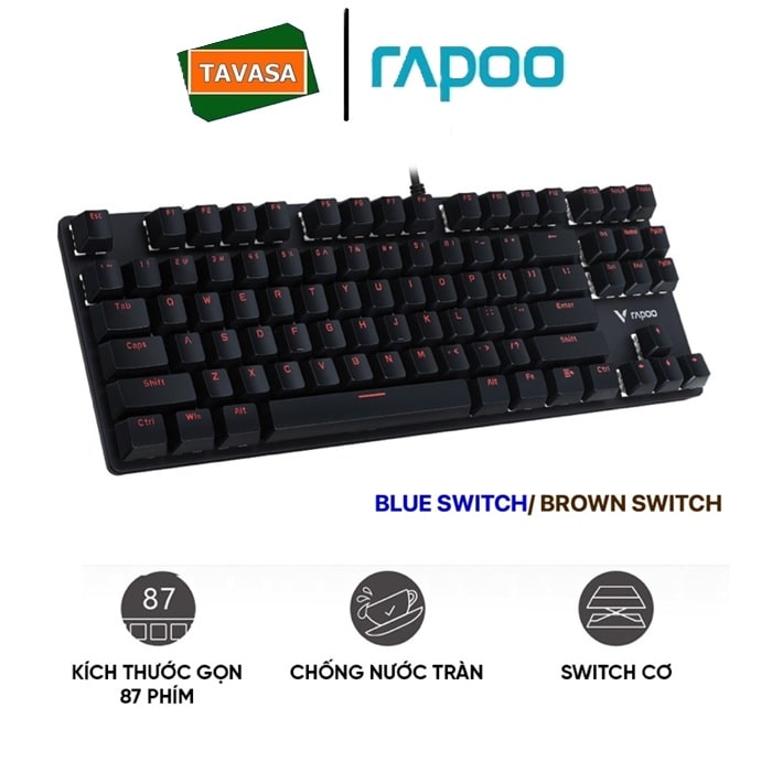 bàn phím gaming có dây rapoo v500 alloy