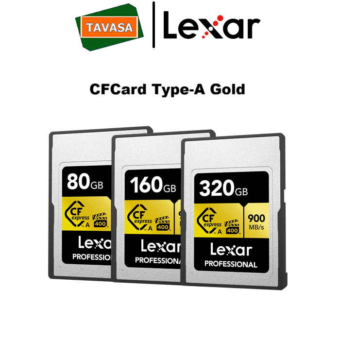 Thẻ Nhớ Cfexpress Type A Lexar GOLD 80GB 160GB 320GB Tốc Độ 900mbs Cho Máy Ảnh